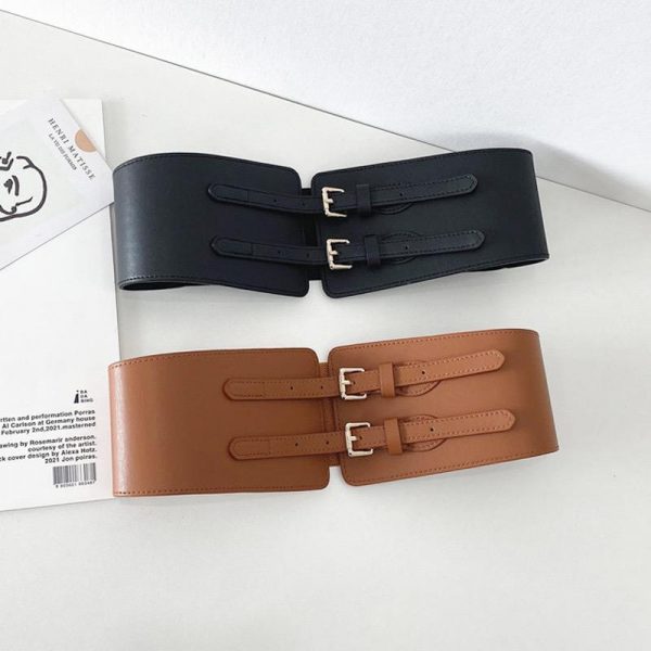 Double-buckle waist belt