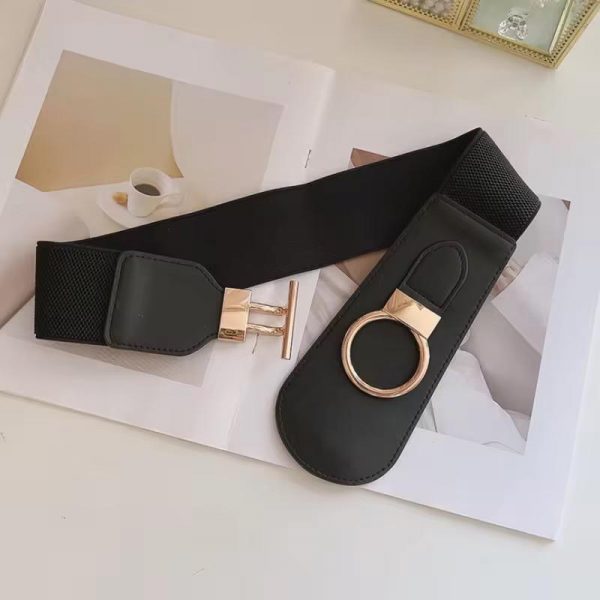 Chic and Versatile Wide Stretch Belt