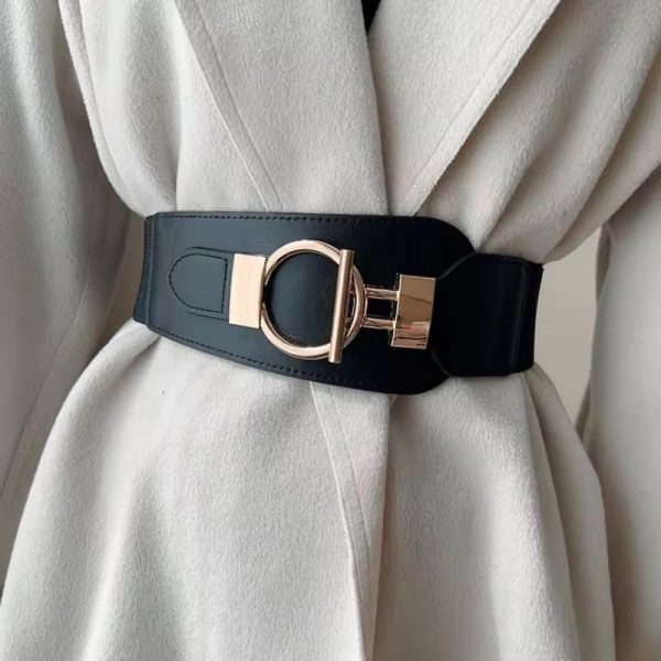 Chic and Versatile Wide Stretch Belt