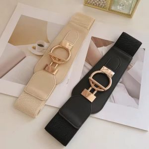 Chic and Versatile Wide Stretch Belt