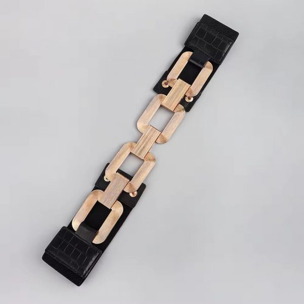 Statement Gold-Link Stretch Belt