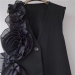 3D Rose Applique Vests