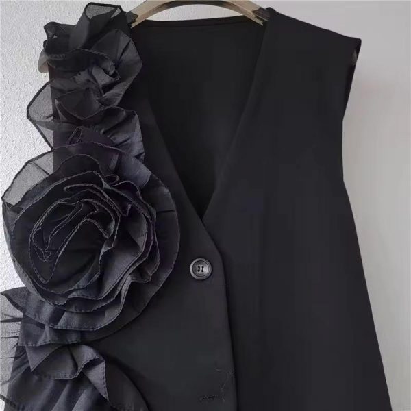 3D Rose Applique Vests