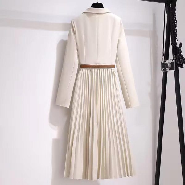 Blazer Pleated Midi Dress