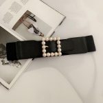 Pearl-Buckle Waist Belt