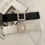 Pearl-Buckle Waist Belt