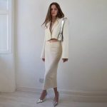 Structured Co-Ord Set -Black & Cream