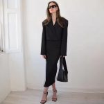 Structured Co-Ord Set -Black & Cream