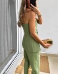 Strapless Structured Pant Suit