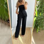 Strapless Structured Pant Suit