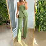 Strapless Structured Pant Suit