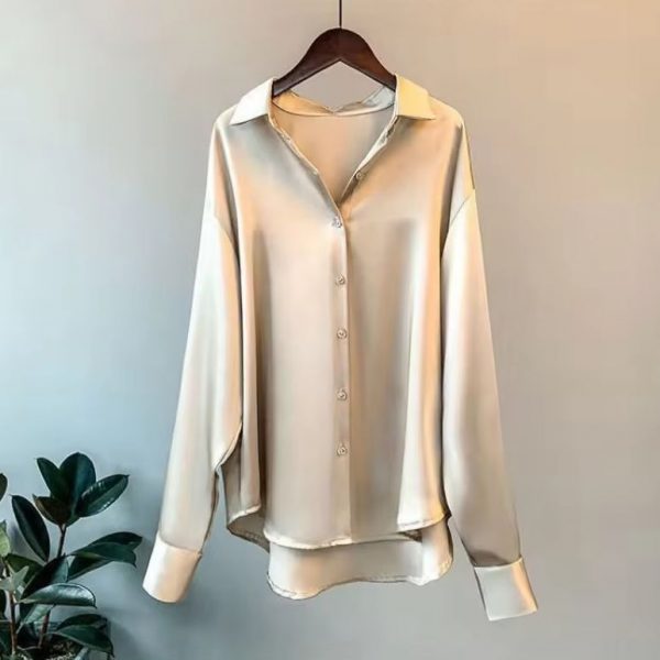 Luxurious Satin Shirts, 4 Elegant Shades