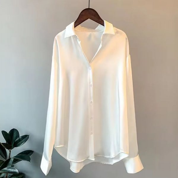 Luxurious Satin Shirts, 4 Elegant Shades