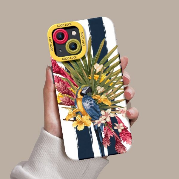 Colorful Parrot Aesthetic Silicone Case for Apple iPhone Series