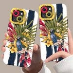 Colorful Parrot Aesthetic Silicone Case for Apple iPhone Series