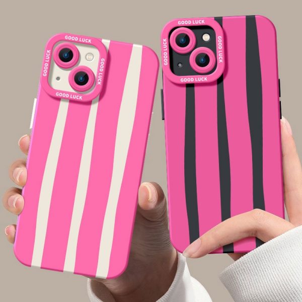 Candy Stripe Silicone Case for Apple iPhone Series