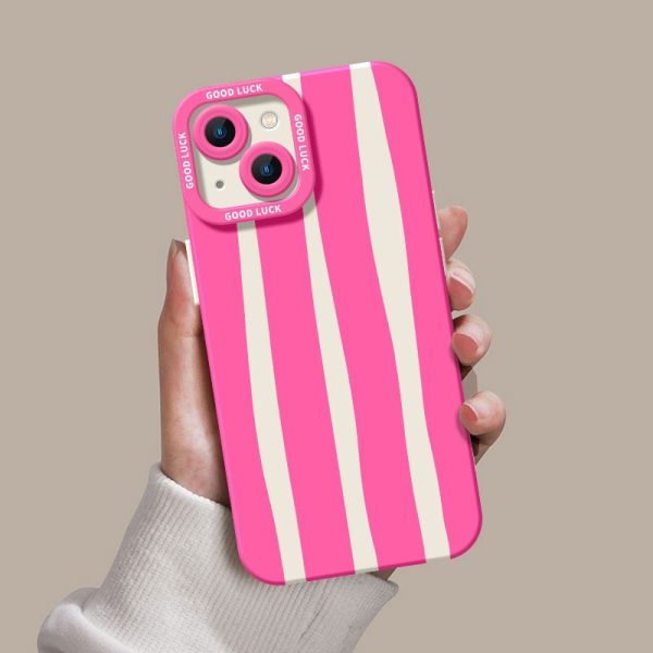 Candy Stripe Silicone Case for Apple iPhone Series