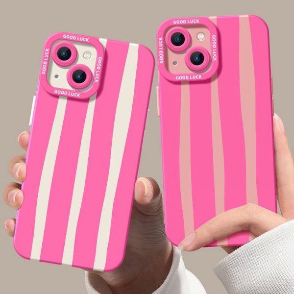 Candy Stripe Silicone Case for Apple iPhone Series