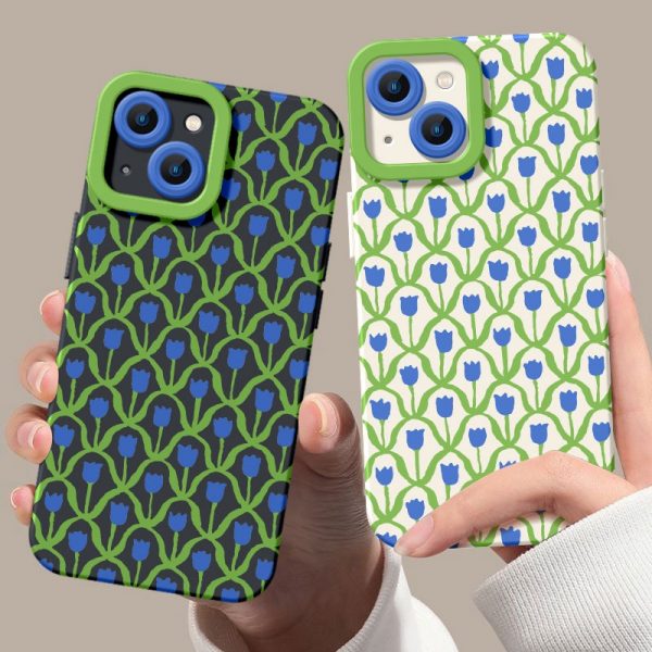 Tulip Vine Charm Silicone Case for Apple iPhone Series