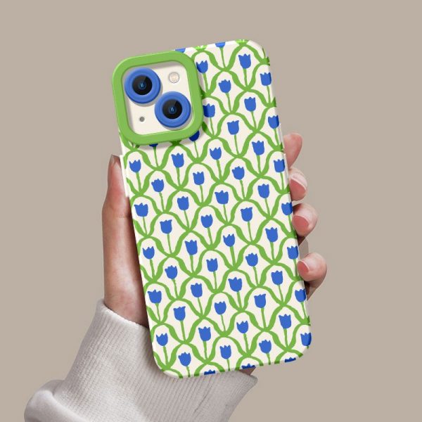 Tulip Vine Charm Silicone Case for Apple iPhone Series