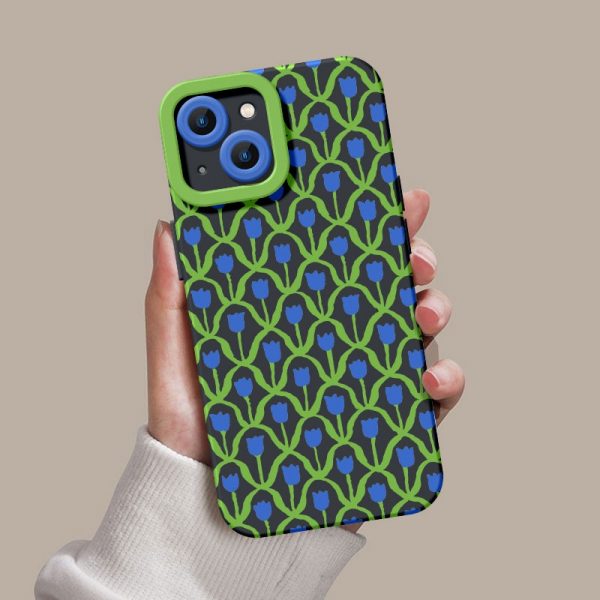 Tulip Vine Charm Silicone Case for Apple iPhone Series