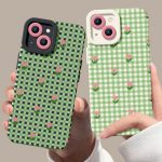 Vintage Gingham Garden Silicone Case for Apple iPhone Series