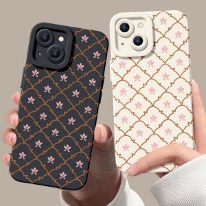 Vintage Bloom Arch Silicone Case for Apple iPhone Series