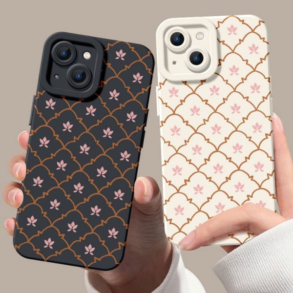 Vintage Bloom Arch Silicone Case for Apple iPhone Series