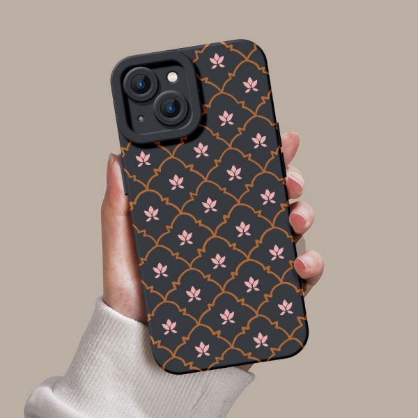 Vintage Bloom Arch Silicone Case for Apple iPhone Series